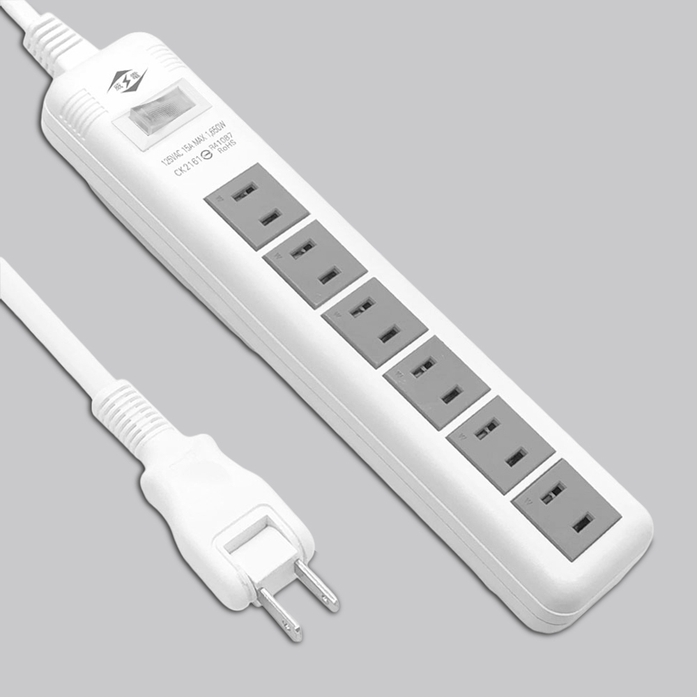 過載斷電1開6座電源延長線
