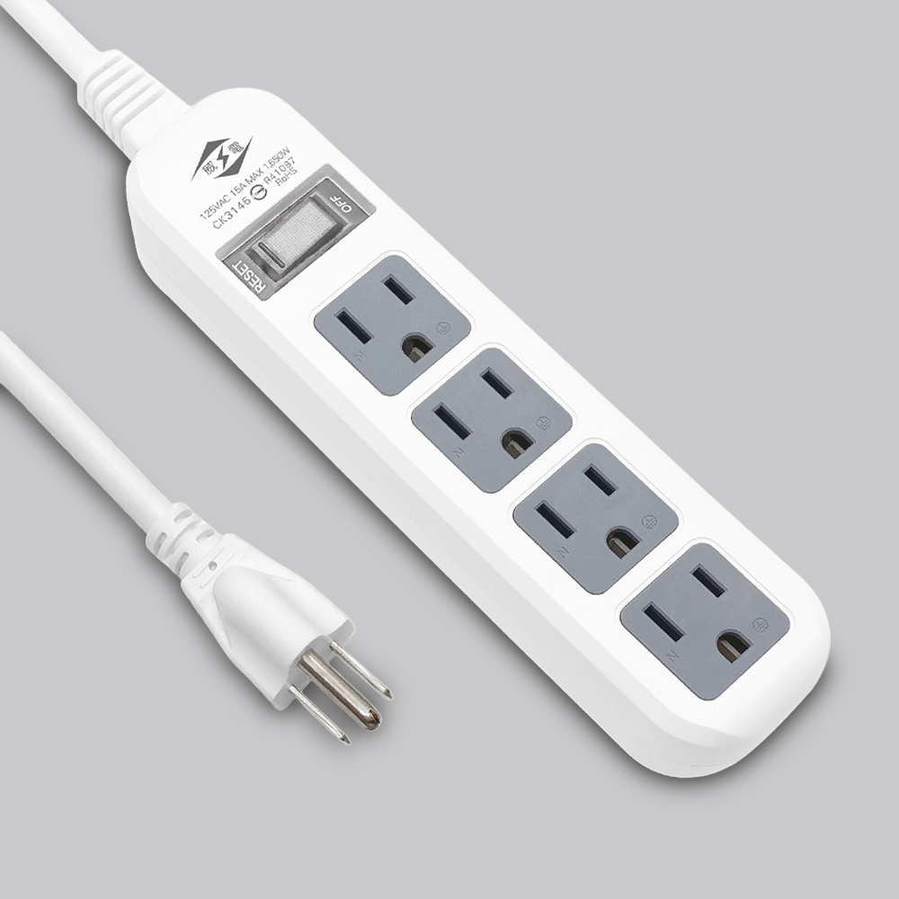 過載斷電1開4座電源延長線