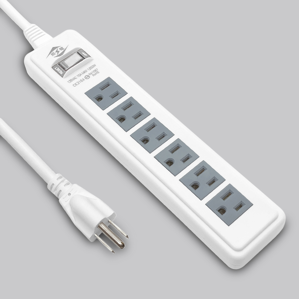 過載斷電1開6座電源延長線