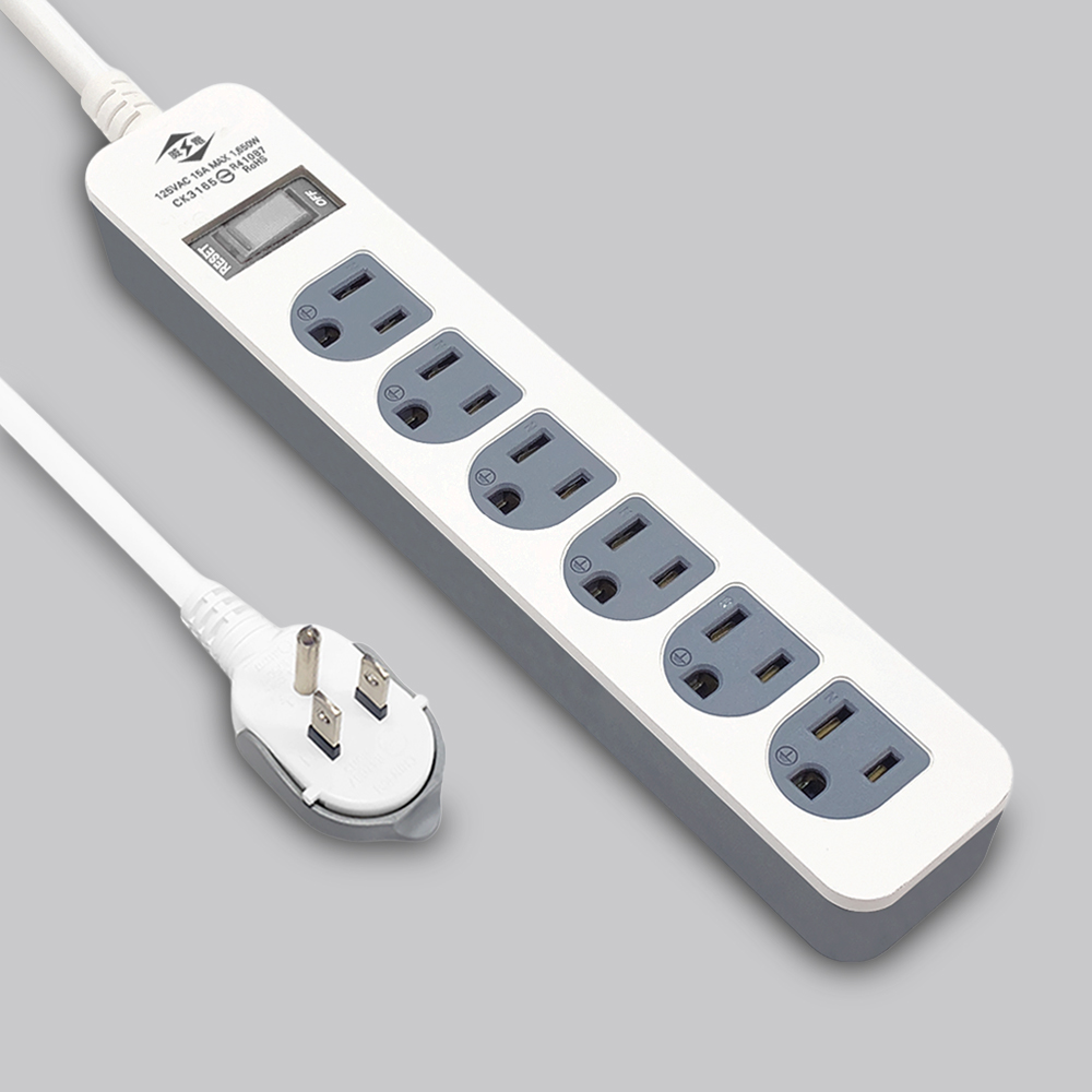 過載斷電1開6座電源延長線