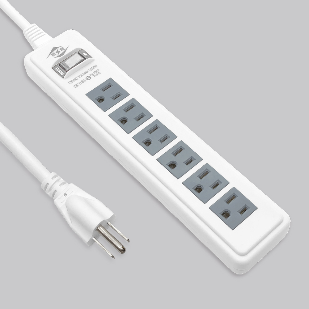 過載斷電1開6座電源延長線