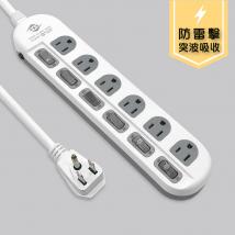 過載斷電6開6座電源延長線