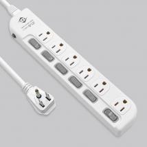 過載斷電6開6座電源延長線